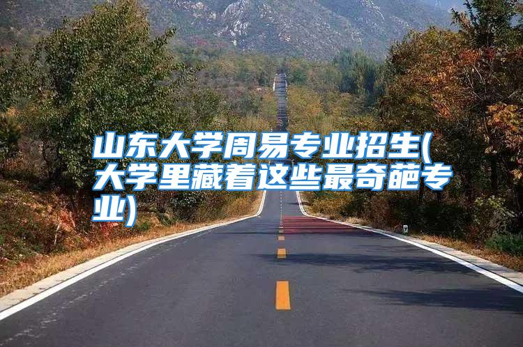 山东大学周易专业招生(大学里藏着这些最奇葩专业)