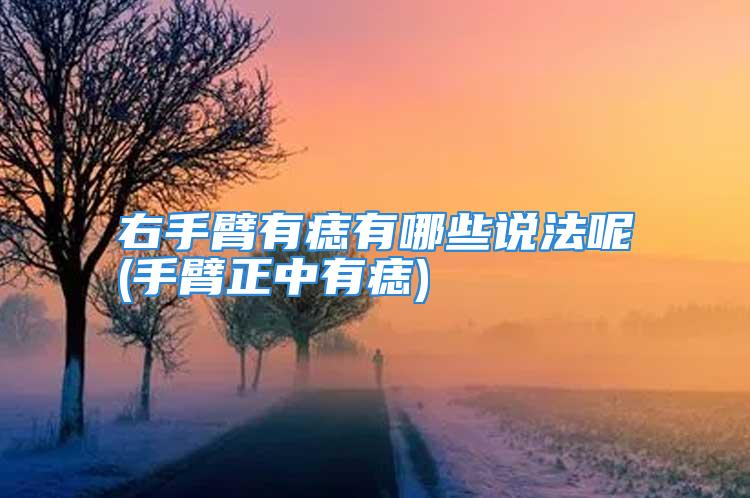 右手臂有痣有哪些说法呢(手臂正中有痣)