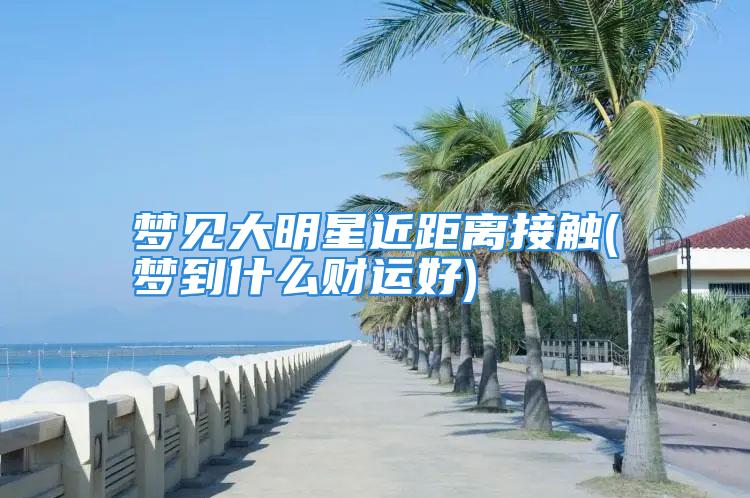 梦见大明星近距离接触(梦到什么财运好)