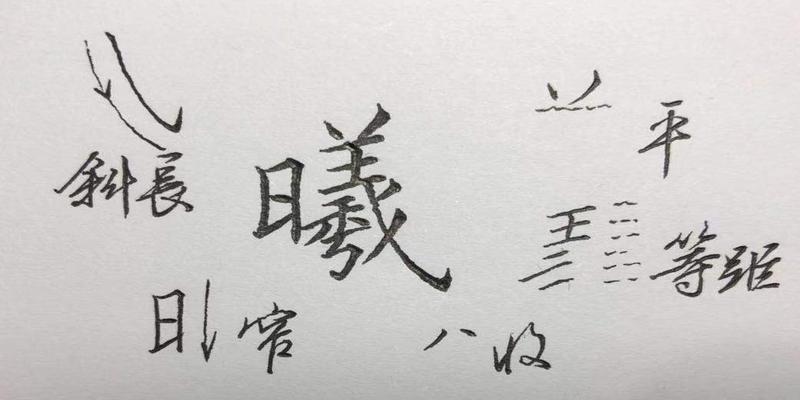 八字竖幅书法作品(硬笔楷书八字)