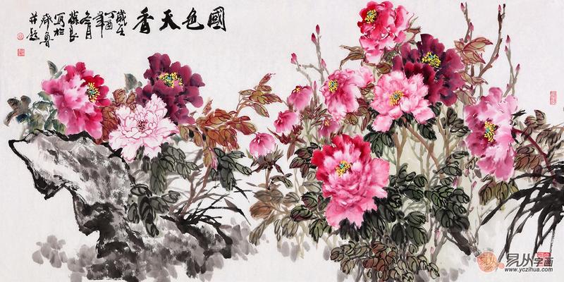 牡丹图案寓意(国色牡丹花开富贵的寓意)