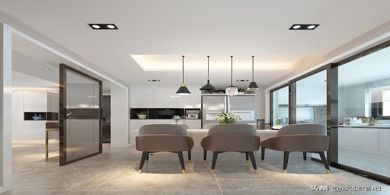 简约风格装修效果图 餐厅(室内设计效果图 客厅跟餐厅)