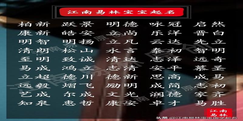 周易里面的男孩名字(200个国学男孩名)