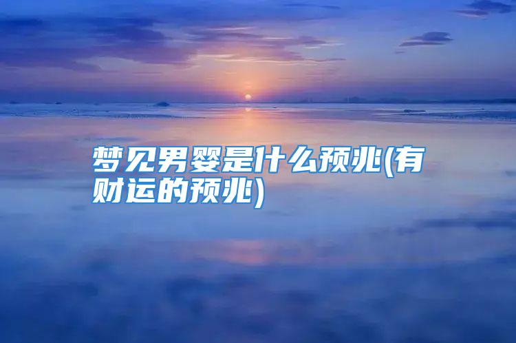 梦见男婴是什么预兆(有财运的预兆)