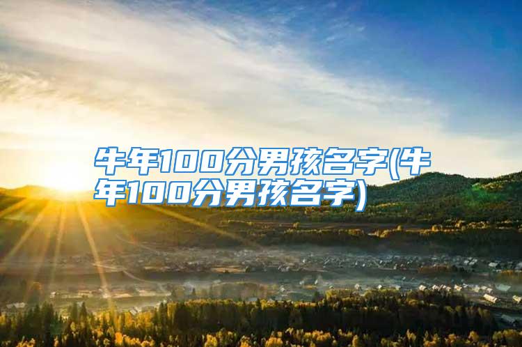 牛年100分男孩名字(牛年100分男孩名字)