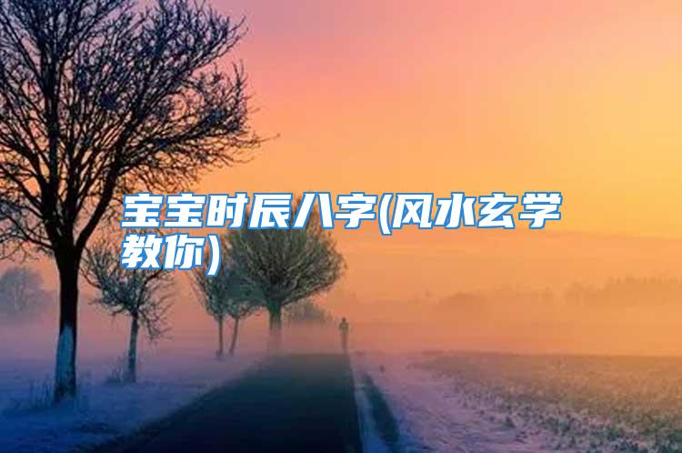 宝宝时辰八字(风水玄学教你)