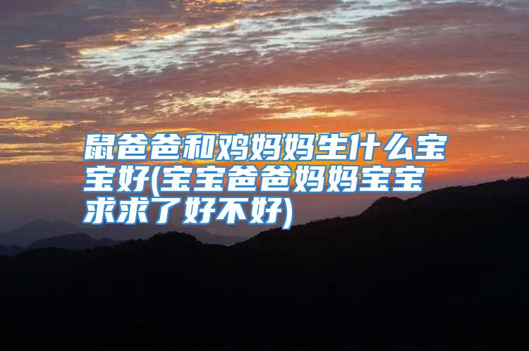 鼠爸爸和鸡妈妈生什么宝宝好(宝宝爸爸妈妈宝宝求求了好不好)