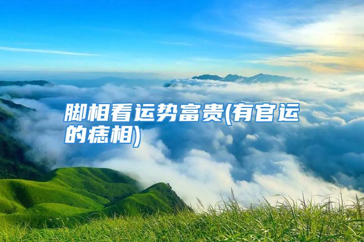 脚相看运势富贵(有官运的痣相)