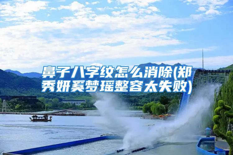 鼻子八字纹怎么消除(郑秀妍奚梦瑶整容太失败)