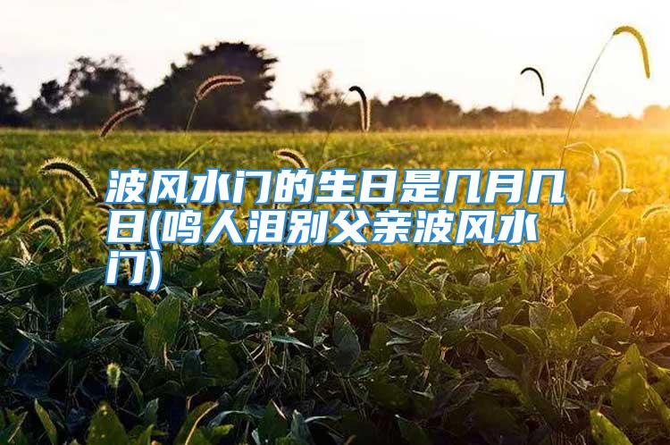 波风水门的生日是几月几日(鸣人泪别父亲波风水门)