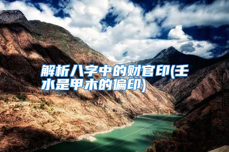 解析八字中的财官印(壬水是甲木的偏印)