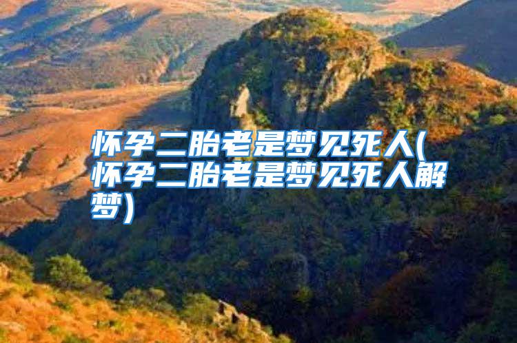 怀孕二胎老是梦见死人(怀孕二胎老是梦见死人解梦)