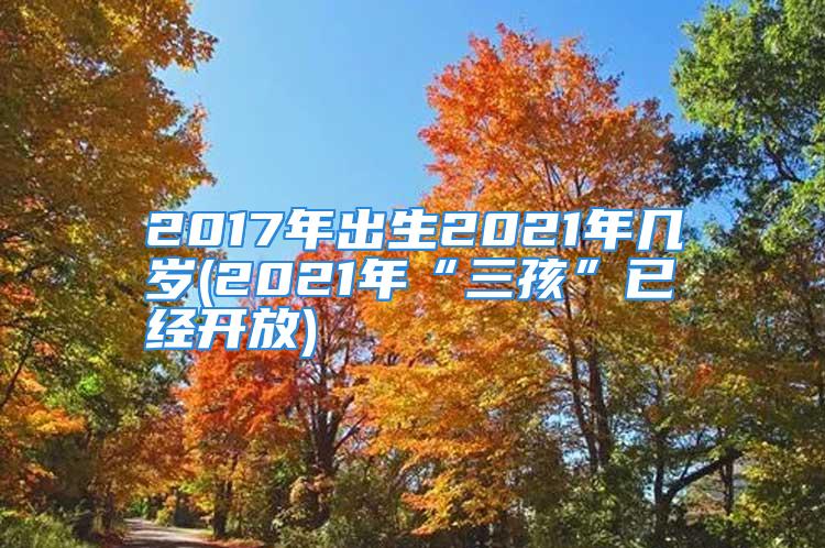 2017年出生2021年几岁(2021年“三孩”已经开放)