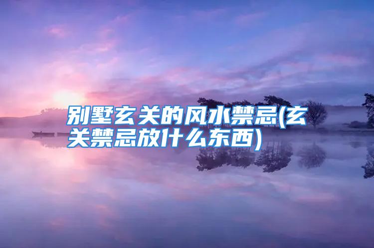 别墅玄关的风水禁忌(玄关禁忌放什么东西)