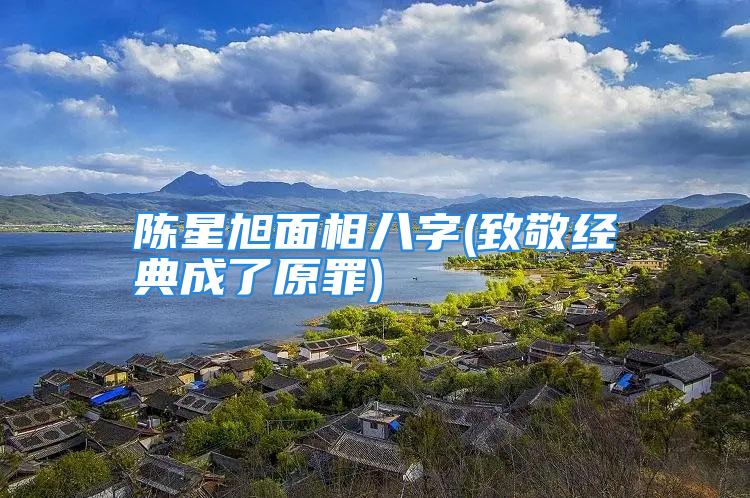 陈星旭面相八字(致敬经典成了原罪)
