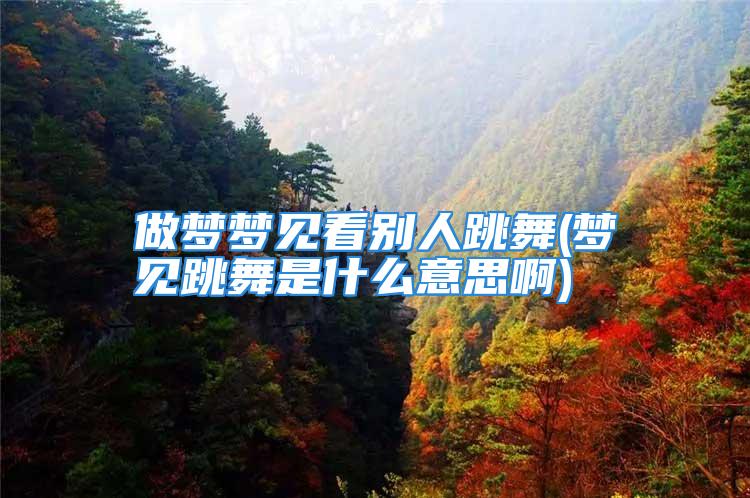 做梦梦见看别人跳舞(梦见跳舞是什么意思啊)