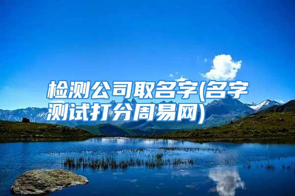 检测公司取名字(名字测试打分周易网)