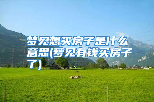 梦见想买房子是什么意思(梦见有钱买房子了)