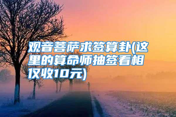 观音菩萨求签算卦(这里的算命师抽签看相仅收10元)