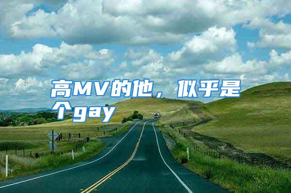 高MV的他，似乎是个gay