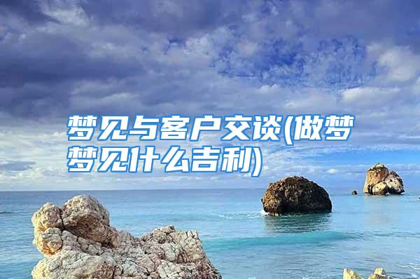 梦见与客户交谈(做梦梦见什么吉利)