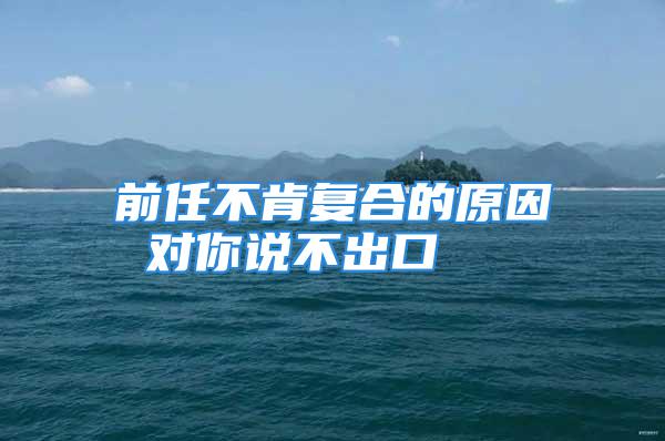 前任不肯复合的原因 对你说不出口