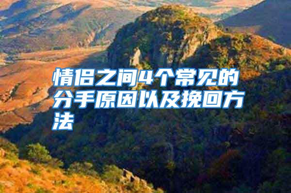 情侣之间4个常见的分手原因以及挽回方法