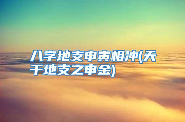 八字地支申寅相冲(天干地支之申金)