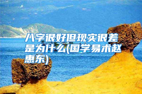 八字很好但现实很差是为什么(国学易术赵惠东)