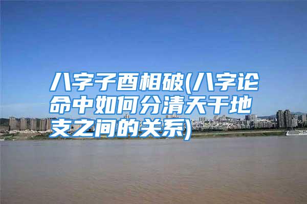 八字子酉相破(八字论命中如何分清天干地支之间的关系)