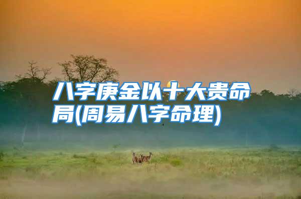 八字庚金以十大贵命局(周易八字命理)