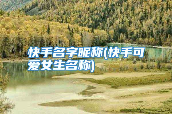 快手名字昵称(快手可爱女生名称)