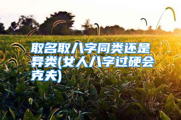 取名取八字同类还是异类(女人八字过硬会克夫)