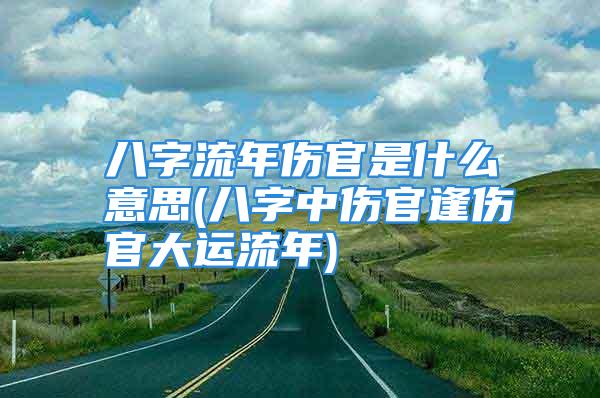 八字流年伤官是什么意思(八字中伤官逢伤官大运流年)