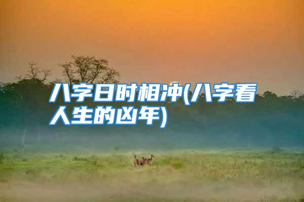 八字日时相冲(八字看人生的凶年)