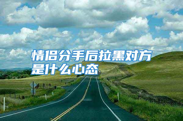 情侣分手后拉黑对方是什么心态
