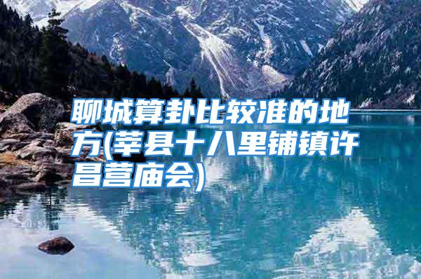 聊城算卦比较准的地方(莘县十八里铺镇许昌营庙会)