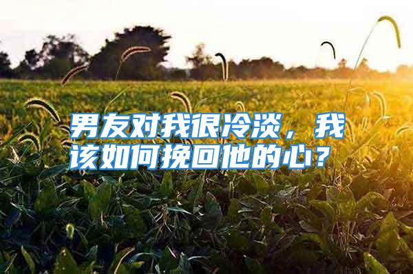 男友对我很冷淡，我该如何挽回他的心？