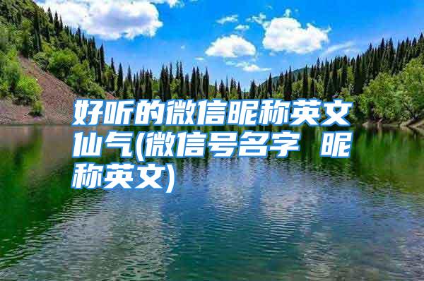 好听的微信昵称英文仙气(微信号名字 昵称英文)