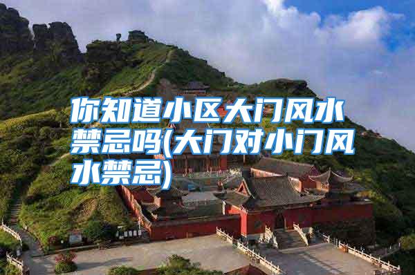 你知道小区大门风水禁忌吗(大门对小门风水禁忌)