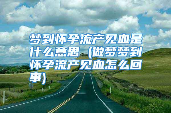 梦到怀孕流产见血是什么意思 (做梦梦到怀孕流产见血怎么回事)