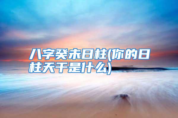 八字癸未日柱(你的日柱天干是什么)