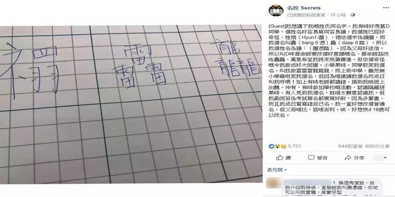 沂源县算卦相面准的(爸妈给取名“禤靐龘”)