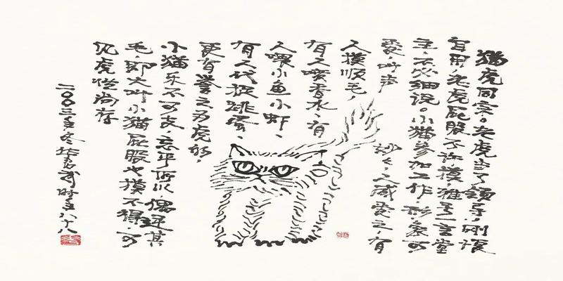 算卦的要我头发干嘛(华君武水墨漫画欣赏)