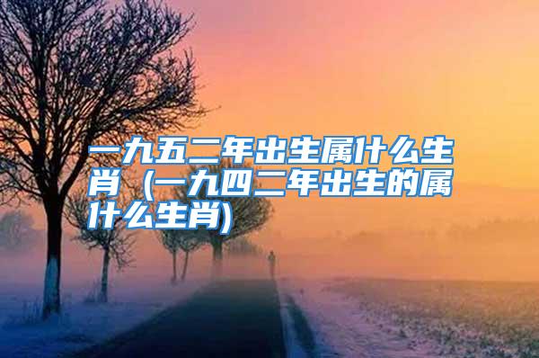 一九五二年出生属什么生肖 (一九四二年出生的属什么生肖)