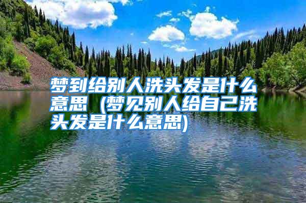 梦到给别人洗头发是什么意思 (梦见别人给自己洗头发是什么意思)