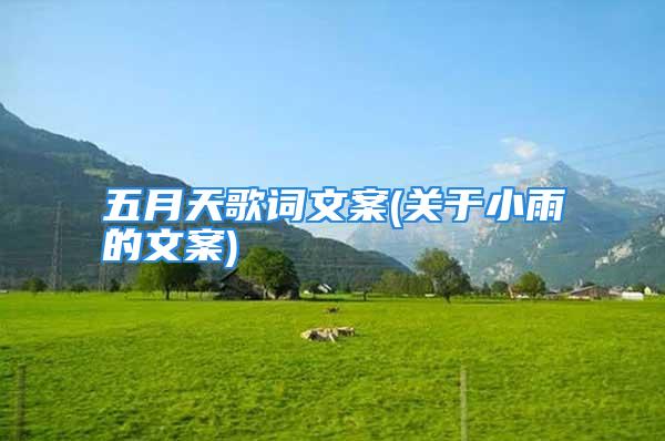五月天歌词文案(关于小雨的文案)