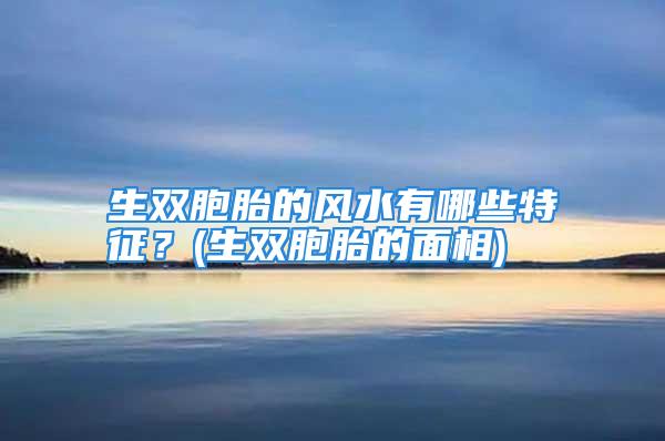 生双胞胎的风水有哪些特征？(生双胞胎的面相)
