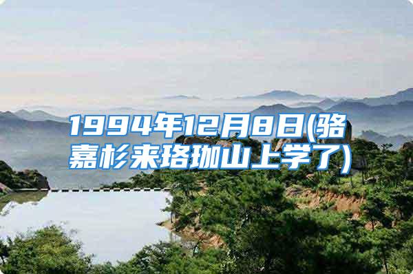 1994年12月8日(骆嘉杉来珞珈山上学了)