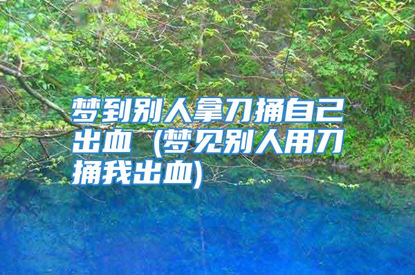 梦到别人拿刀捅自己出血 (梦见别人用刀捅我出血)